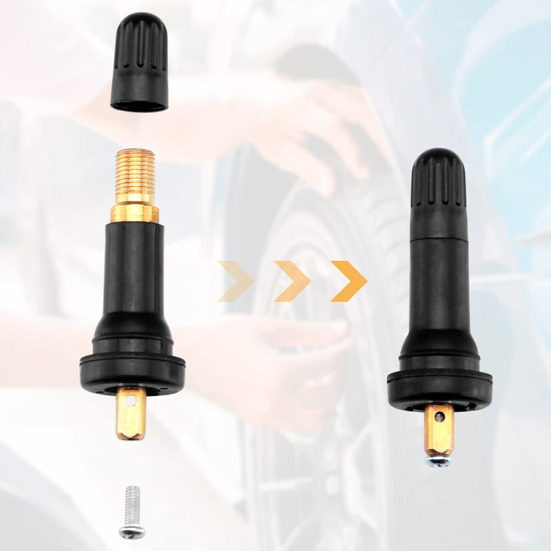 luxlead 5 PCS TPMS 20008 Tire Valve Stem Set, Rubber Snap-in Tubeless Tire Valve Stems Fit for 0.453 inch Rim Holes on Vehicle Tires - Image 2